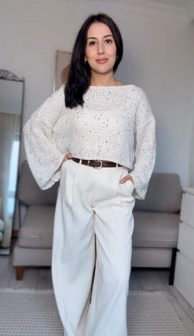 Beyaz Şık Kazak Nasıl Örebilirsiniz? Adım Adım Kılavuz