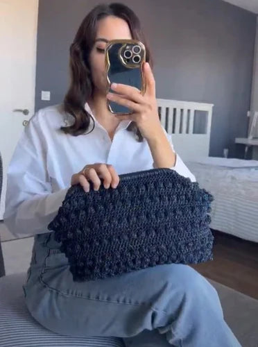 Patlamış Mısır Desenli El Çantası Nasıl Yapılır