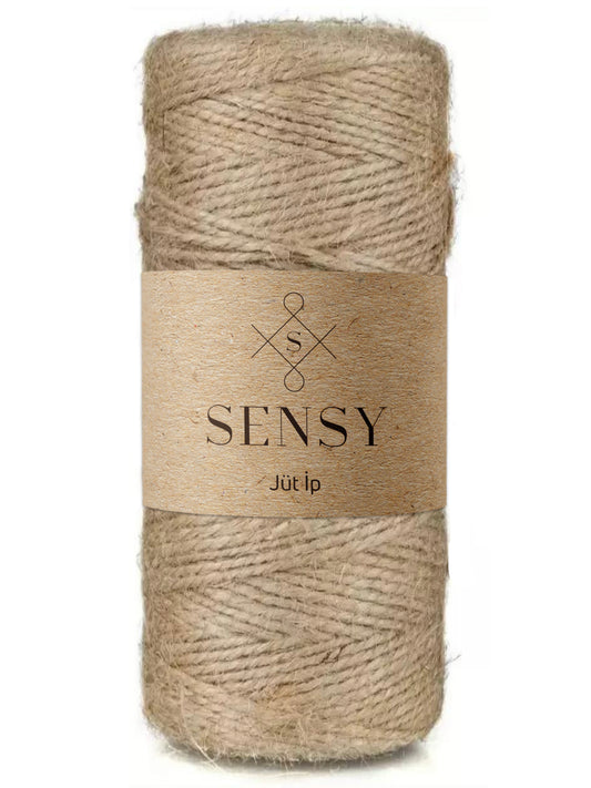 Sensy Premium Jüt İp 100 Metre Hasır İp Kırnap İp Süsleme İpi Kendir İpi Jüt İpi