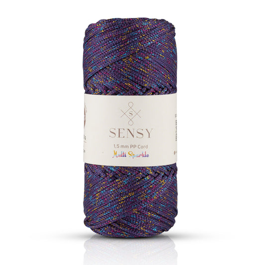 Sensy 1.5 Mm Multi Sparkle Simli Polyester Makrome İpi