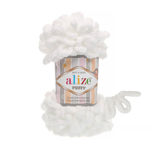 Alize Puffy 55 Beyaz 5 Adet