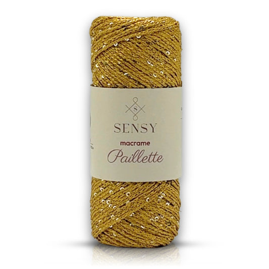 Sensy Premium Paillette Pullu Polyester Makrome İp