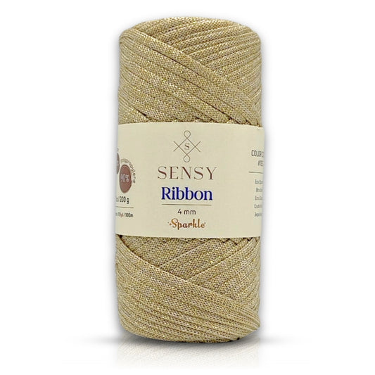 Sensy Premium Simli Ribbon 4Mm Polyester Makrome İp
