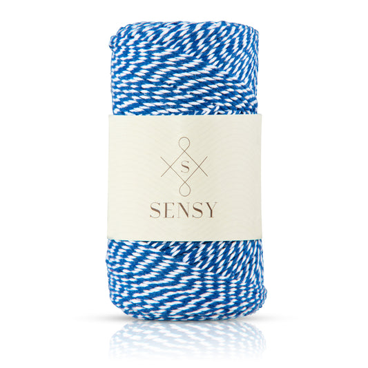 Sensy Premium Mavi Beyaz Paketleme İpi Marteniçka İpi Twine Baker