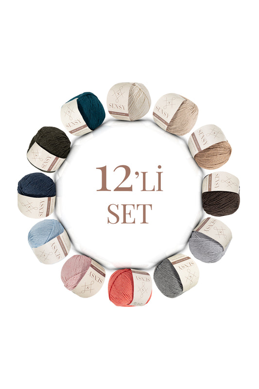 SENSY Premium 12 Adet Amigurumi İpi Set 2