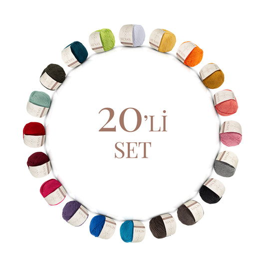 SENSY Premium 20 Adet Amigurumi İpi Set 22