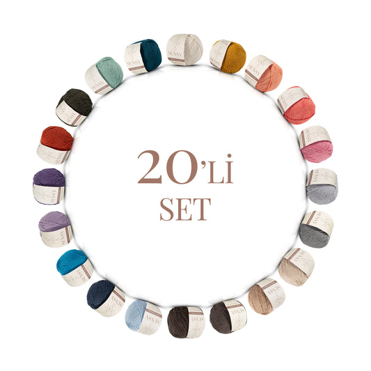 SENSY Premium 20 Adet Amigurumi İpi Set 23
