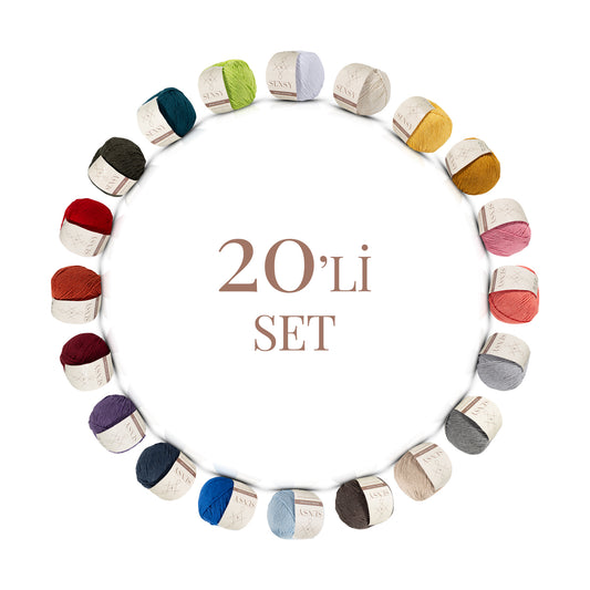 SENSY Premium 20 Adet Amigurumi İpi Set 20