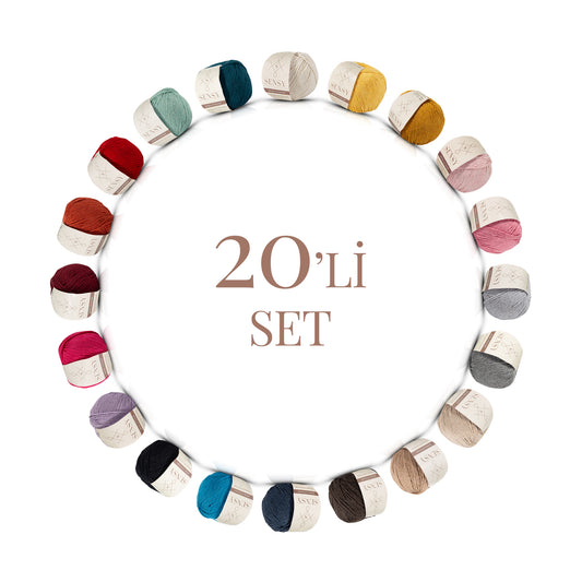 SENSY Premium 20 Adet Amigurumi İpi Set 21