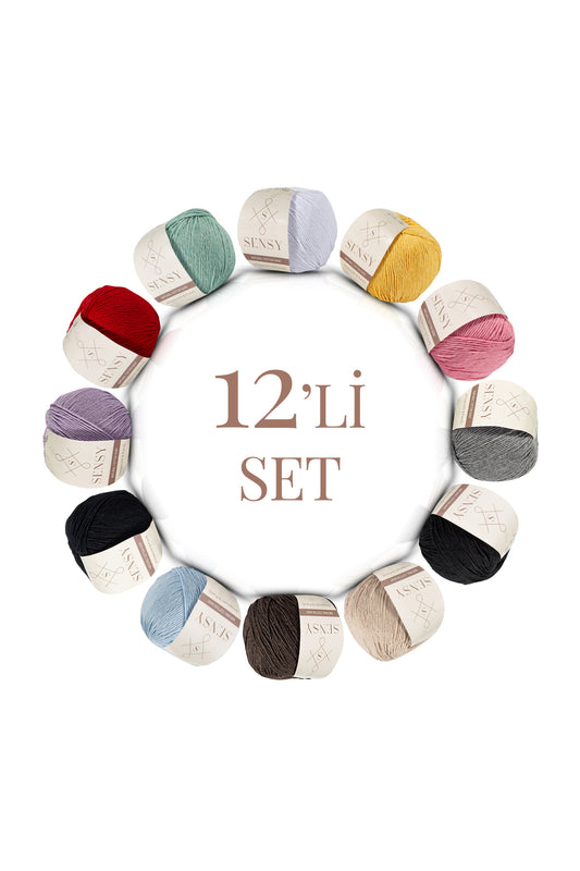 SENSY Premium 12 Adet Amigurumi İpi Set 5