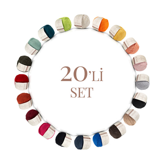 SENSY Premium 20 Adet Amigurumi İpi Set 24
