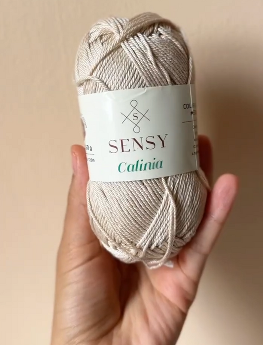 Sensy'nin Calinia İplikleriyle Eli İşi Krem Kolye Yapımı