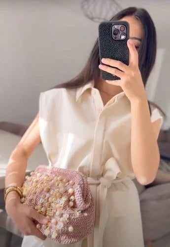 Gül Pembesi Bir Clutch Çanta Örüyoruz