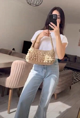 Sensy Raffia İpliğiyle Omuz Çantası Nasıl Yapılır
