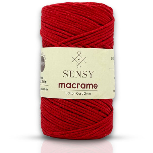 Sensy Koton Pamuk Zincir Makrome İpi 2mm