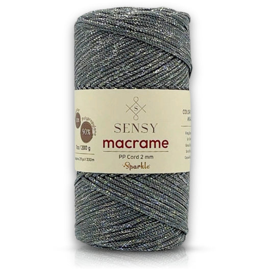 Sensy Premium 2 Mm Sparkle Simli Polyester Makrome İp