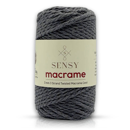 Sensy Premium Üç Büküm Pamuk Taranan Makrome İp