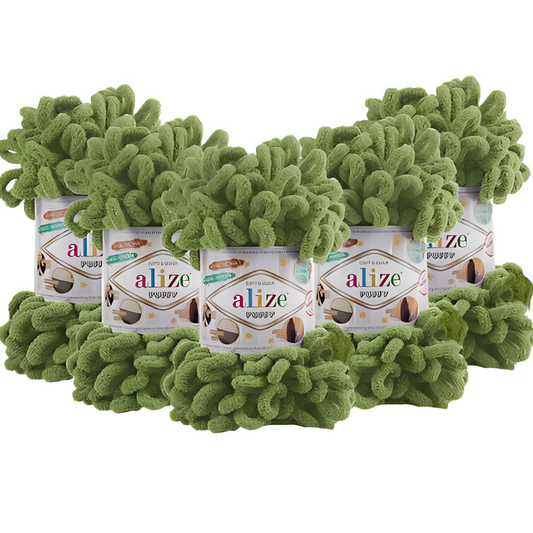 Alize Puffy 485 Kaplumbağa Yeşili 5 Adet