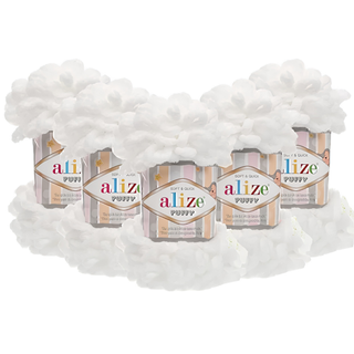 Alize Puffy 55 Beyaz 5 Adet