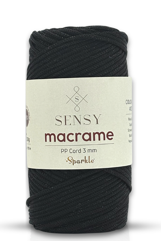 Sensy Premium 3 Mm Sparkle Simli Polyester Makrome İp