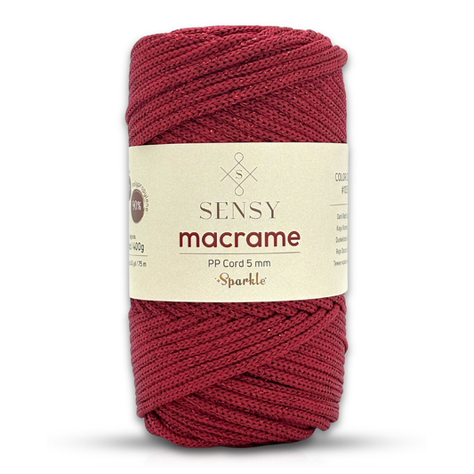 Sensy Premium 5 Mm Sparkle Simli Polyester Makrome İp