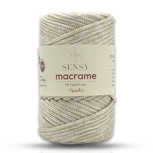 Sensy Premium 5 Mm Sparkle Simli Polyester Makrome İp