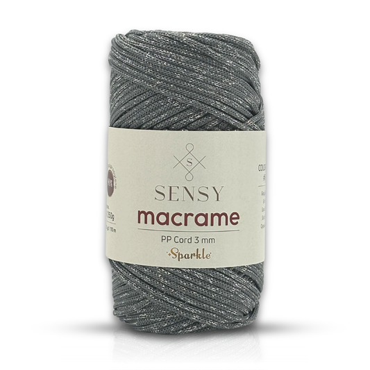 Sensy Premium 3 Mm Sparkle Simli Polyester Makrome İp