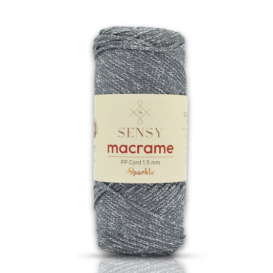 Sensy Premium 1.5 Mm Sparkle Simli Polyester Makrome İp