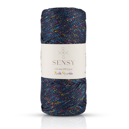 Sensy 1.5 Mm Multi Sparkle Simli Polyester Makrome İpi