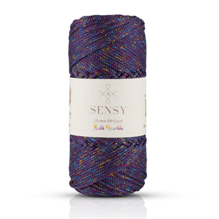 Sensy 1.5 Mm Multi Sparkle Simli Polyester Makrome İpi