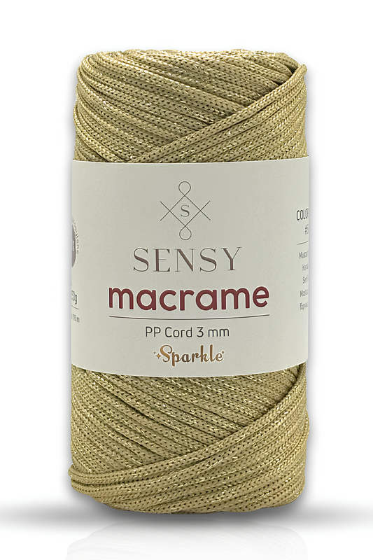 Sensy Premium 3 Mm Sparkle Simli Polyester Makrome İp