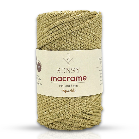 Sensy Premium 5 Mm Sparkle Simli Polyester Makrome İp
