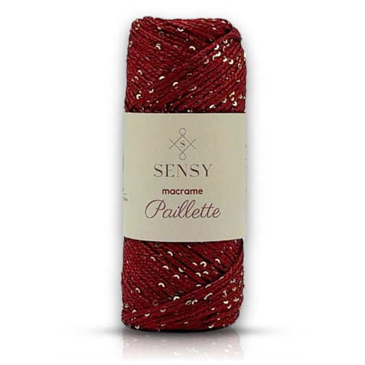 Sensy Premium Paillette Pullu Polyester Makrome İp
