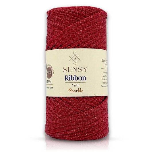 Sensy Premium Sparkle Simli Ribbon 4Mm Polyester Makrome İp