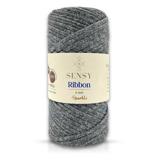 Sensy Premium Sparkle Simli Ribbon 4Mm Polyester Makrome İp