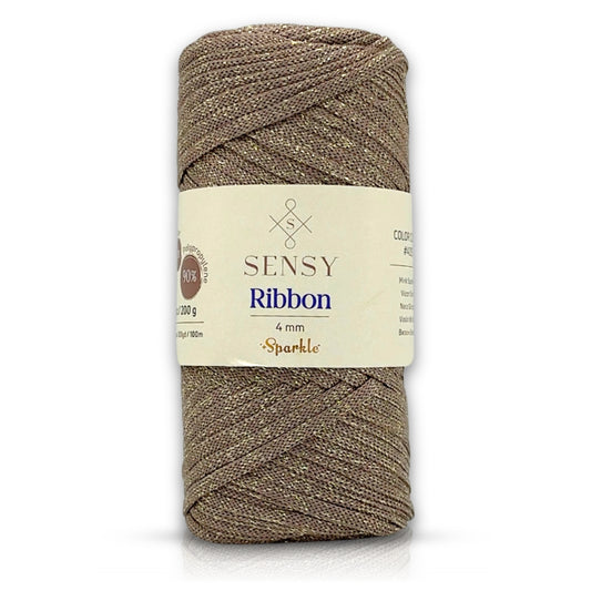 Sensy Premium Sparkle Simli Ribbon 4Mm Polyester Makrome İp