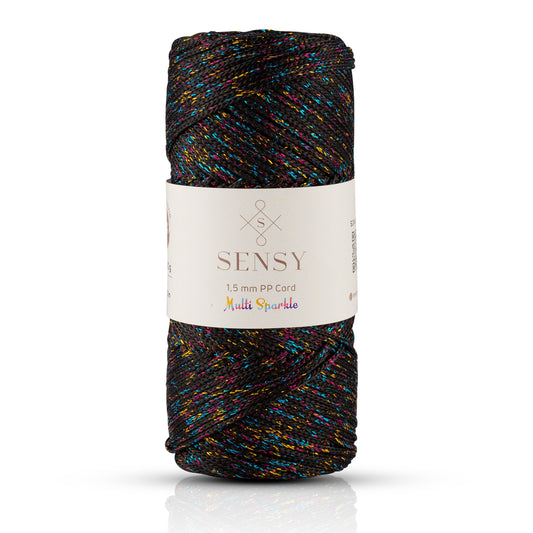 Sensy 1.5 Mm Multi Sparkle Simli Polyester Makrome İpi