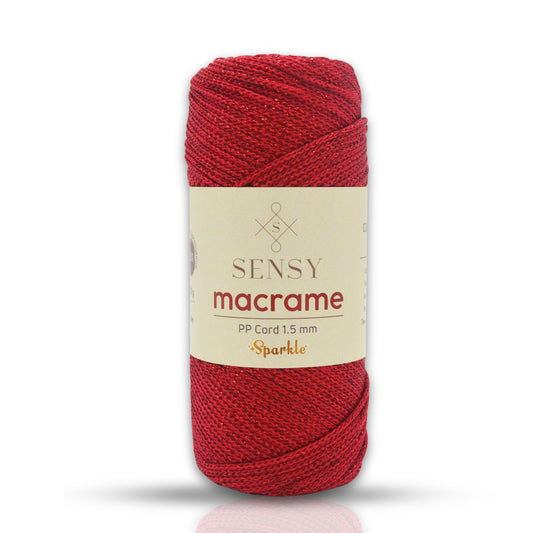 Sensy Premium 1.5 Mm Sparkle Simli Polyester Makrome İp