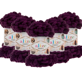 Puffy El Örgü Ipliği 5'li Paket - 111 Mor