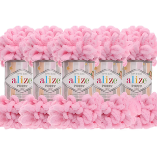 Puffy El Örgü Ipi 185 Pembe 5'li Paket