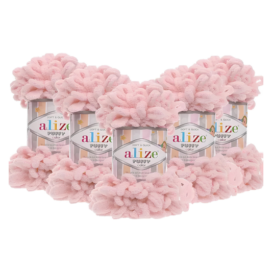 Puffy 31 Pembe El Örgü Ipliği 5'li Paket