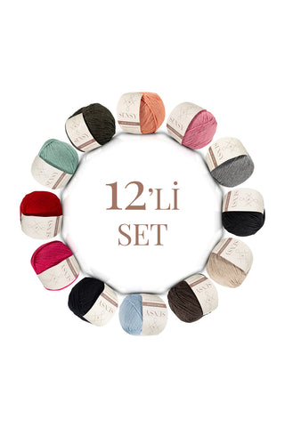 SENSY Premium 12 Adet Amigurumi İpi Set 4